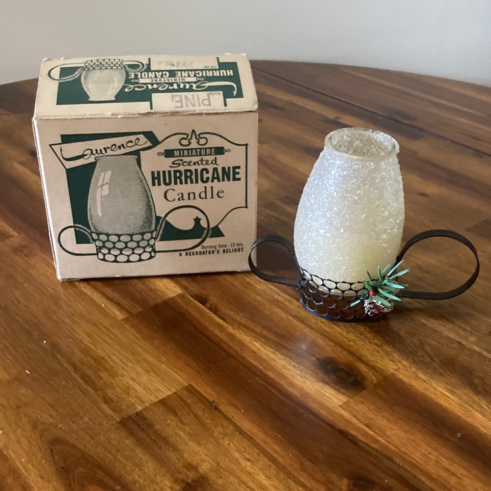 Vintage from the 60s Laurence Cream Hurricane Candle Holder